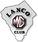 A white map of the state of south carolina with the words " lanco mg club."