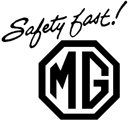 MG logo with "Safety Fast!" text.