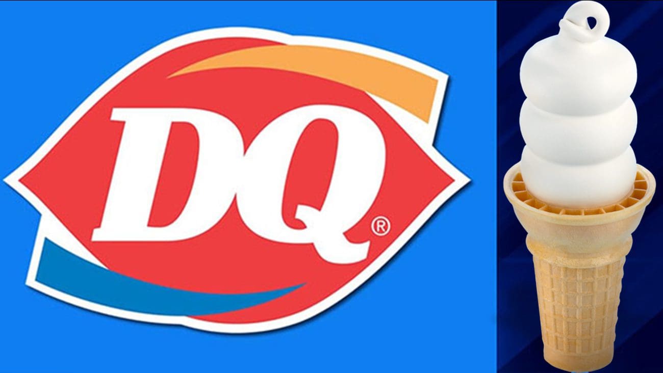 Dairy Queen logo on a blue background.