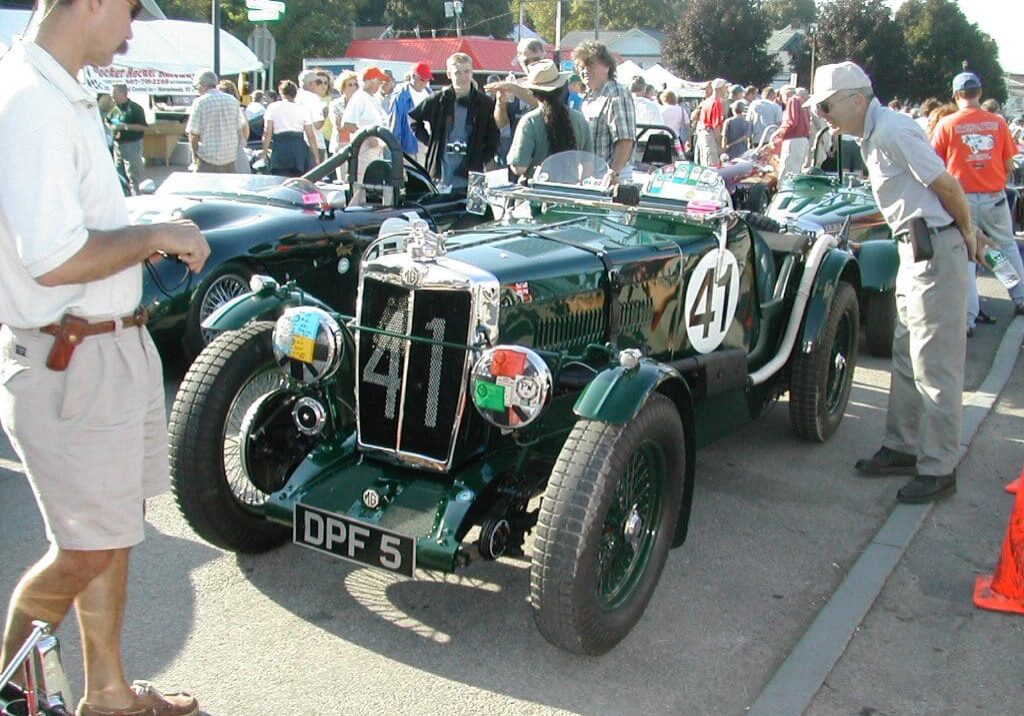 WGVGP Festival Green vintage race car with number 41.